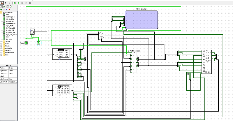 Microproessor, using logism